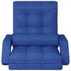 vidaXL Folding Floor Chair with Bed Function Blue Fabric