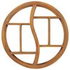 vidaXL Yin Yang Wall Shelf 60x15x60 cm Solid Teak Wood