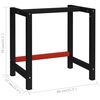 vidaXL Work Bench Frame Metal 80x57x79 cm Black and Red