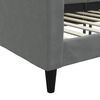 vidaXL Day Bed without Mattress Dark Grey 100x190 cm Fabric