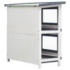 vidaXL Outdoor Rabbit Hutch 4 Doors Grey Wood