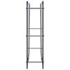 vidaXL Firewood Rack Black 100x25x100 cm Steel