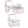 vidaXL 4 Piece Garden Lounge Set with Cushions Solid Wood Acacia