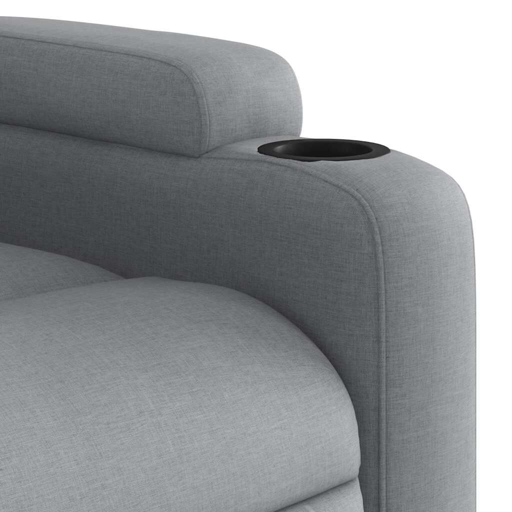 vidaXL Massage Recliner Chair Light Grey Fabric