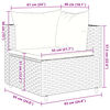 vidaXL 10 Piece Garden Lounge Set with Cushions Brown Poly Rattan
