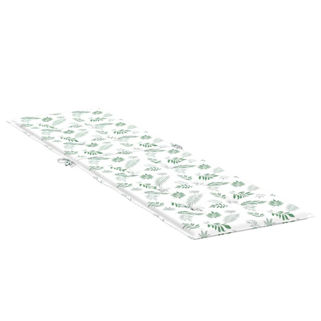 vidaXL Deck Chair Cushion Leaf Pattern Oxford Fabric
