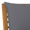 vidaXL Garden Bench 114.5 cm with Dark Grey Cushion Solid Acacia Wood