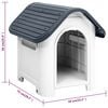vidaXL Dog House Grey 59x75x66 cm Polypropylene