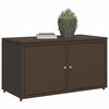 vidaXL Garden Storage Cabinet Brown 110x55x60.5 cm Poly Rattan