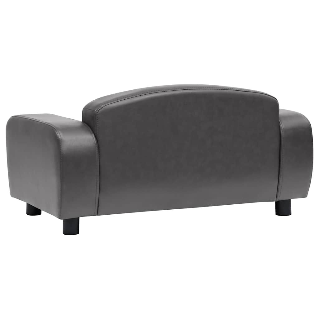 vidaXL Dog Sofa Grey 80x50x40 cm Faux Leather