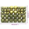 vidaXL Christmas Baubles 100 pcs Light Green 3 / 4 / 6 cm