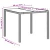vidaXL Garden Table with Glass Top Light Grey 90x90x75 cm Poly Rattan