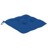 vidaXL Garden Chairs with Blue Cushions 3 pcs Solid Teak Wood