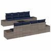 vidaXL Garden Sofa Set 9 pcs Grey Poly rattan