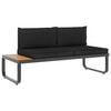 vidaXL 5 Piece Garden Corner Sofa Set with Cushions Aluminium and WPC