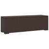 vidaXL Ottoman Bench with Cushion Brown 110x30x40 cm Poly Rattan