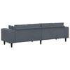 vidaXL Velvet Sofa with Cushion Dark Grey 208 cm Velvet