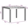 vidaXL Garden Table Brown 100 x 100 x 73 cm Poly Rattan