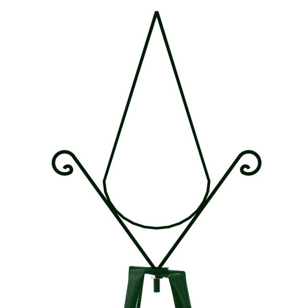 vidaXL Garden Climbing Plant Racks 2 pcs Dark Green 35x35x195 cm Iron