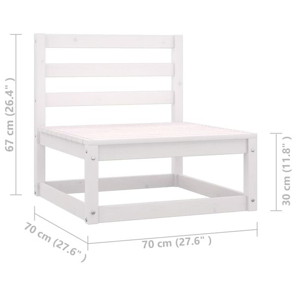 vidaXL 4 Piece Garden Lounge Set with Cushions Solid Pinewood