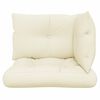 vidaXL Pallet Cushions 3 pcs Cream Fabric