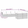 vidaXL 8 Piece Garden Lounge Set with Cushions Grey Poly Rattan