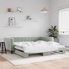 vidaXL Daybed with Trundle without Mattress Light Grey 100x190 cm
