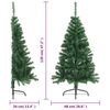 vidaXL Artificial Half Christmas Tree with Stand Green 120 cm PVC