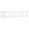 vidaXL Outdoor Dog Kennel Galvanised Steel with Roof 21.78 m&sup2;