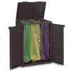 vidaXL Trash Bin with 2 Doors Black 65x45x88 cm PP