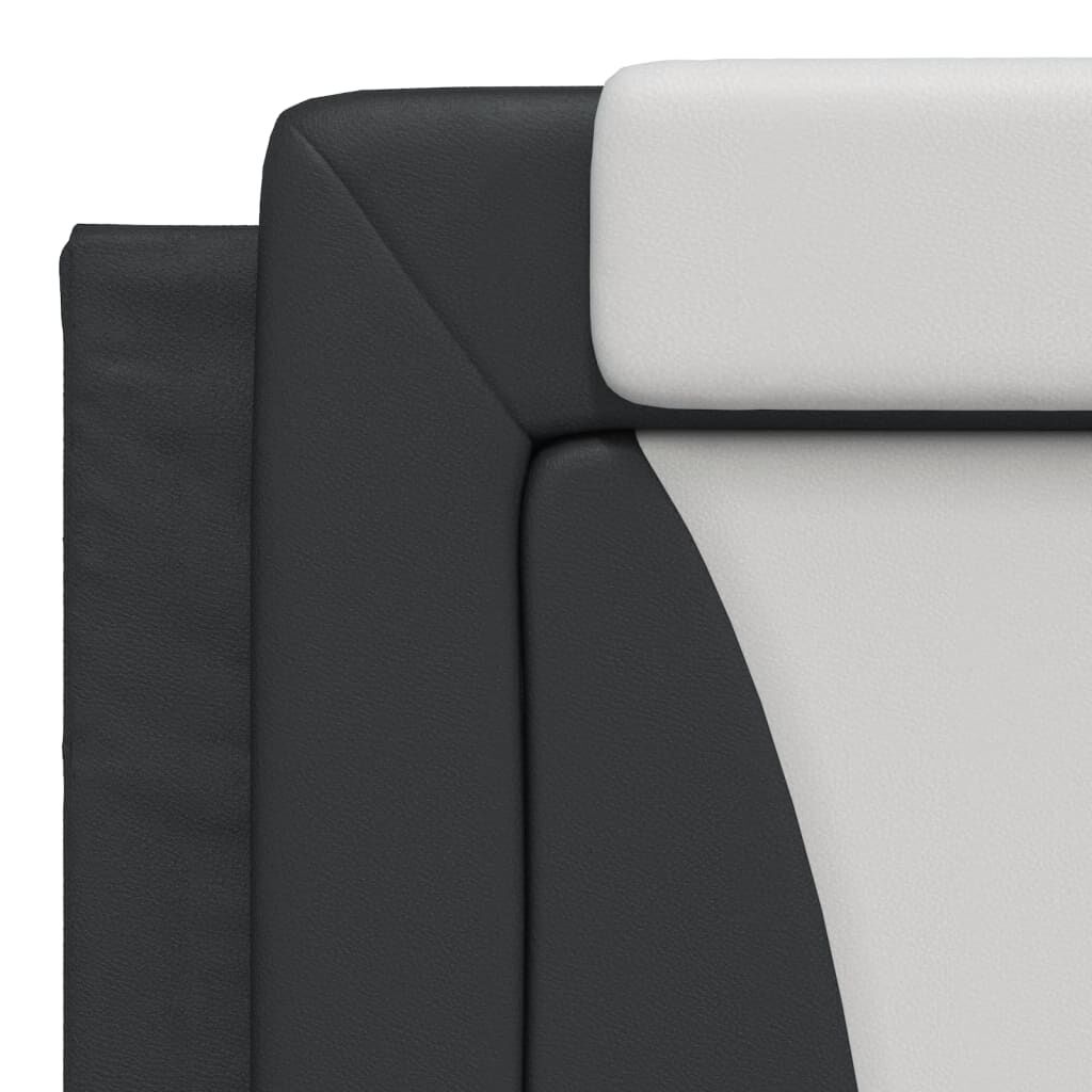 vidaXL Headboard Cushion "Viana" Black and White 183 cm King Faux Leather