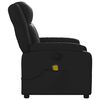 vidaXL Massage Recliner Chair Black Faux Leather