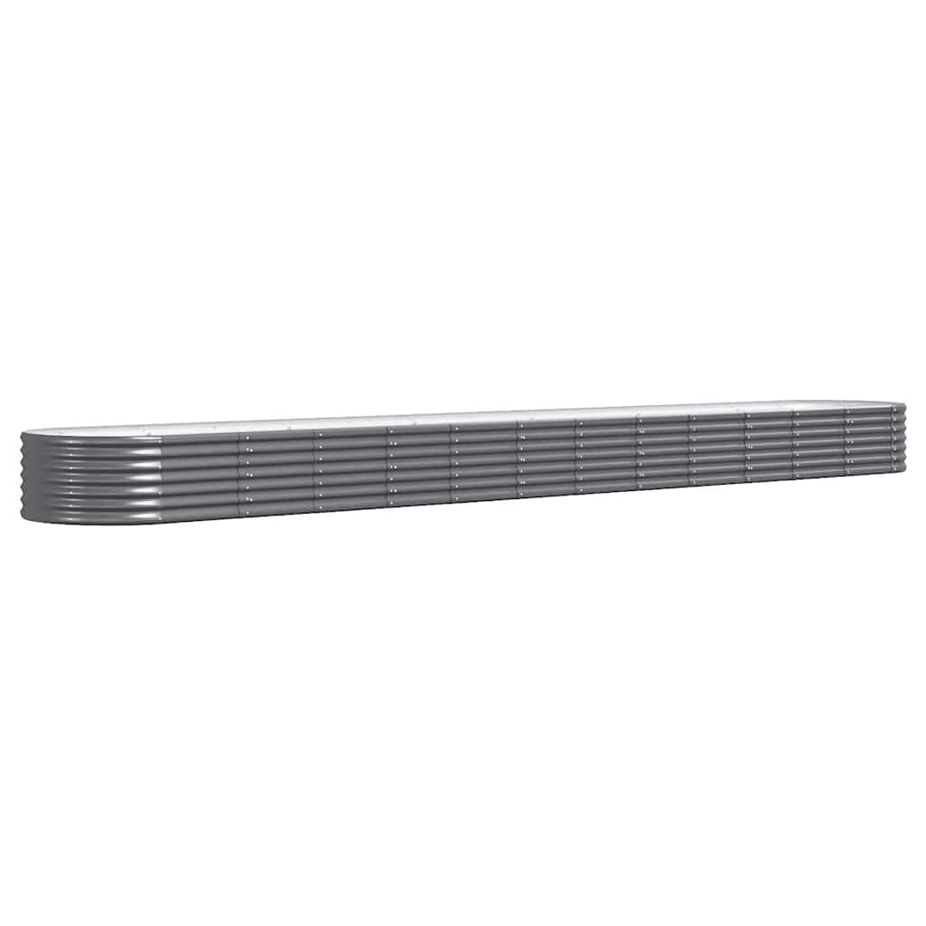vidaXL Garden Raised Bed Powder-coated Steel 512x80x36 cm Anthracite