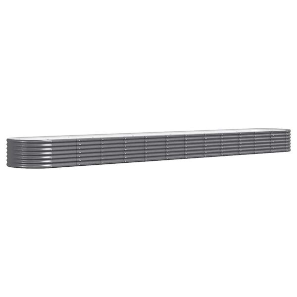 vidaXL Garden Raised Bed Powder-coated Steel 512x80x36 cm Anthracite