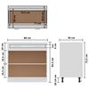 vidaXL Drawer Bottom Cabinet Lyon White 80x46x81.5 cm Engineered Wood