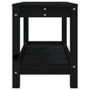 vidaXL Garden Bench Black 82.5x35x45 cm Solid Wood Pine