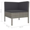 vidaXL 10 Piece Garden Lounge Set with Cushions Poly Rattan Grey