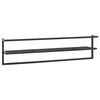 vidaXL Towel Rack Black 95x25x22 cm Iron
