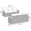 vidaXL Garden Sofa Set 7 pcs Grey Poly rattan