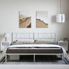 vidaXL Metal Bed Frame without Mattress with Headboard White 183x213cm