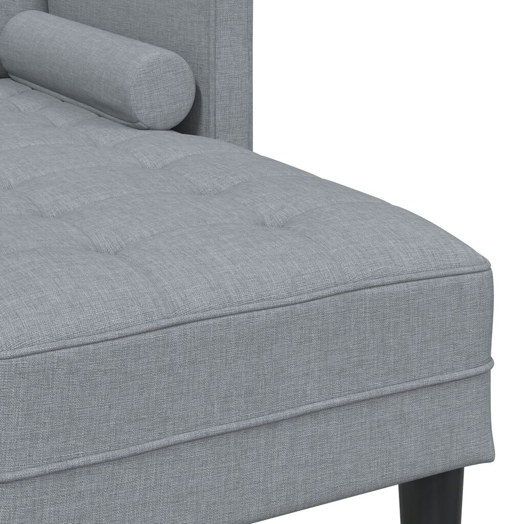 vidaXL 2 Piece Sofa Set with Cushions Light Grey Fabric