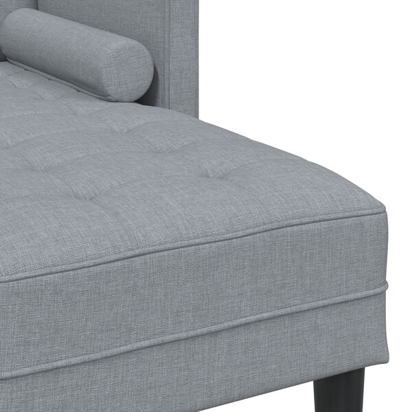 vidaXL 2 Piece Sofa Set with Cushions Light Grey Fabric