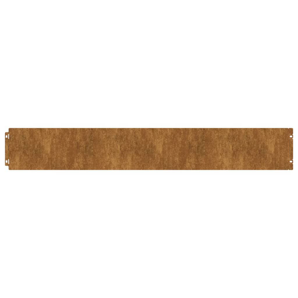 vidaXL Lawn Edgings 10 pcs 15x103 cm Flexible Corten steel