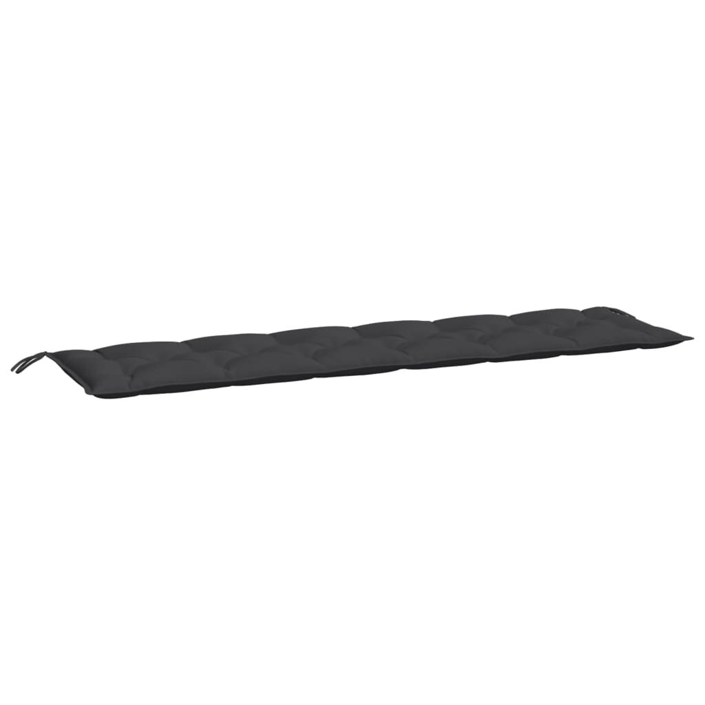 vidaXL Garden Bench Cushions 2pcs Black 200x50x7cm Oxford Fabric