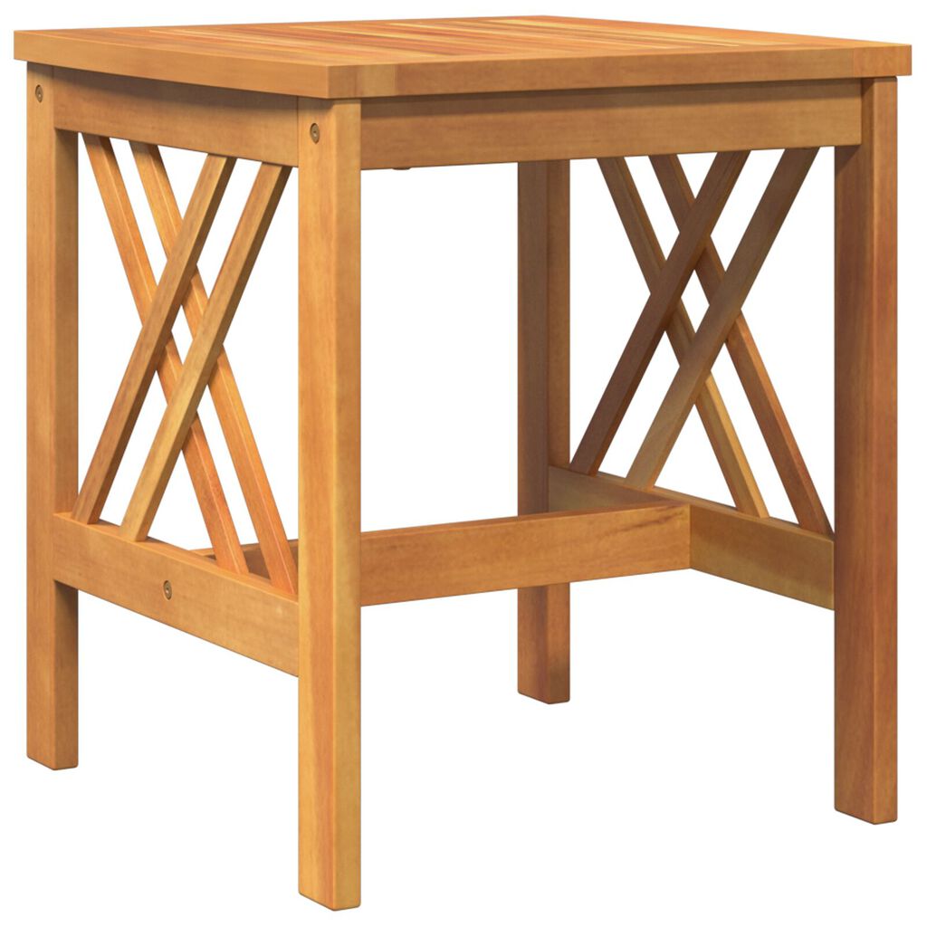 vidaXL Garden Side Table Brown 45x45x50 cm Solid Acacia Wood