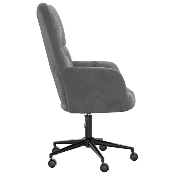 vidaXL Relaxing Chair Dark Grey Velvet