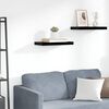 vidaXL Floating Wall Shelf High Gloss Black 50x23x3.8 cm MDF