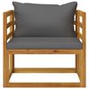vidaXL 10 Piece Garden Lounge Set with Cushion Solid Acacia Wood
