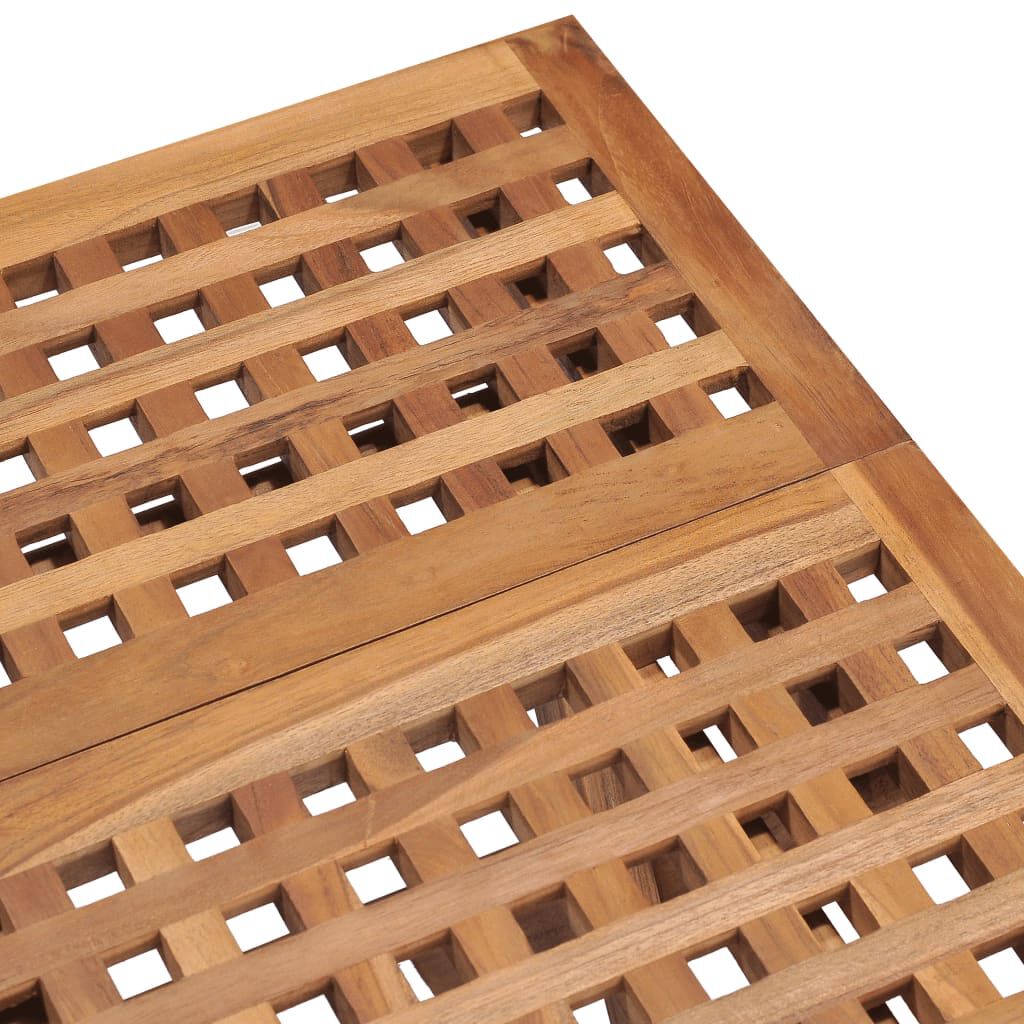 vidaXL 3 Piece Folding Outdoor Dining Set with Cushion Solid Teak Wood