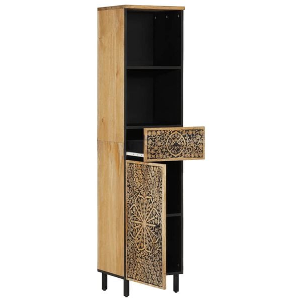 vidaXL Bathroom Cabinet 38x33x160 cm Solid Wood Mango